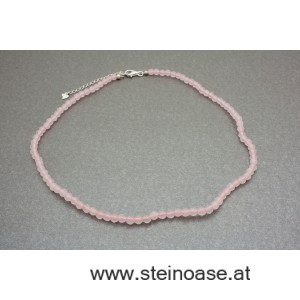 Kette Rosenquarz facettiert 4mm
